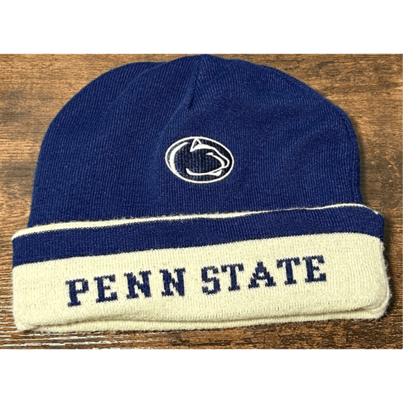 Penn State Nittany Lions Nike Reversible Knit Bean Winter Hat Blue White OSFA - Picture 1 of 7